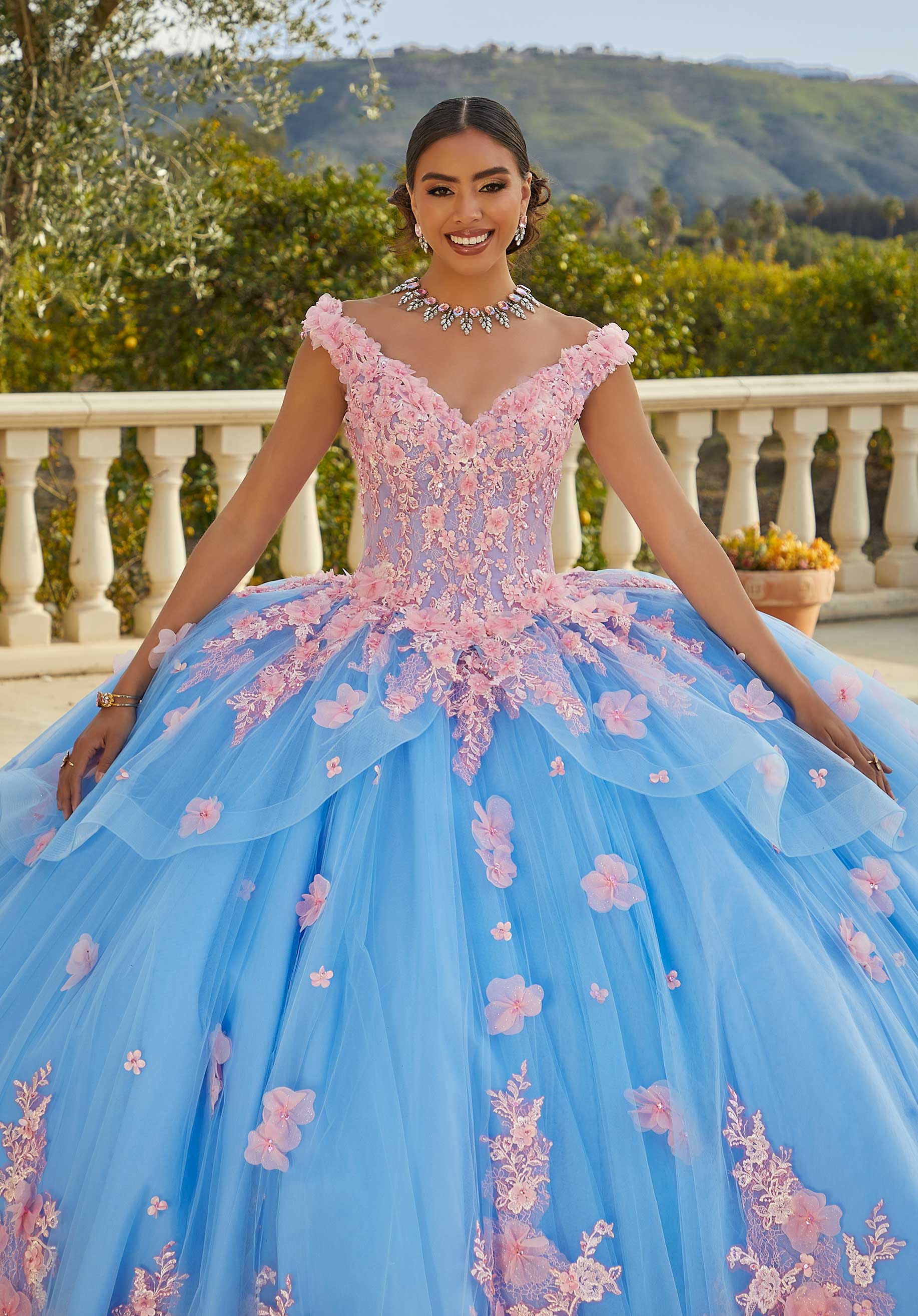 Morilee 89437 French Blue/Pink Quinceañera Dress – The Quince Of Your Dreams
