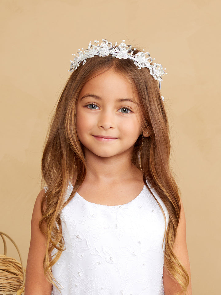 Tip Top Kids 543 White Flower Crown