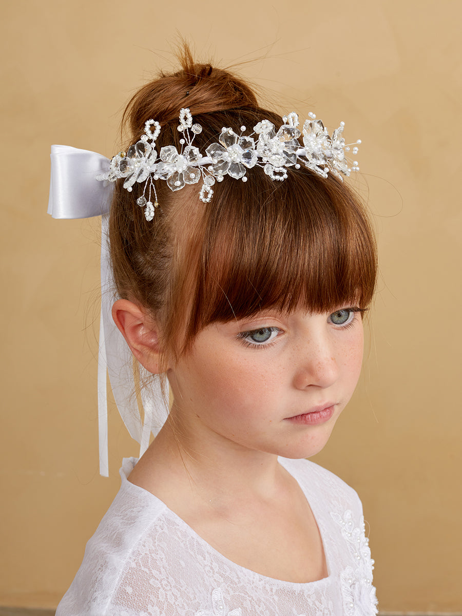 Tip Top Kids 543 White Flower Crown