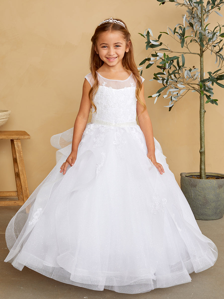 Tip Top Kids 5850 White/Ivory/Champagne Dress