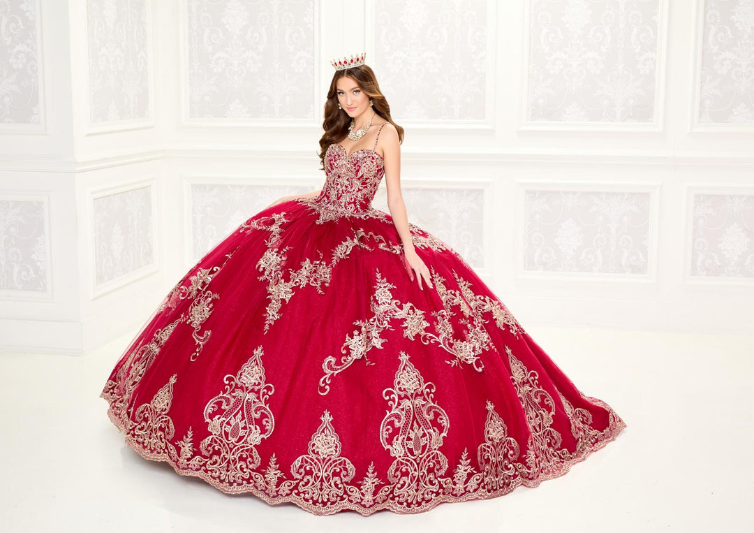 Princesa by Ariana Vara PR30086 Wine/Gold