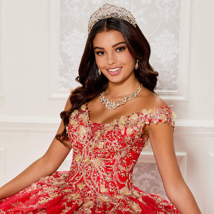 Princesa by Ariana Vara PR30119 Red/Gold