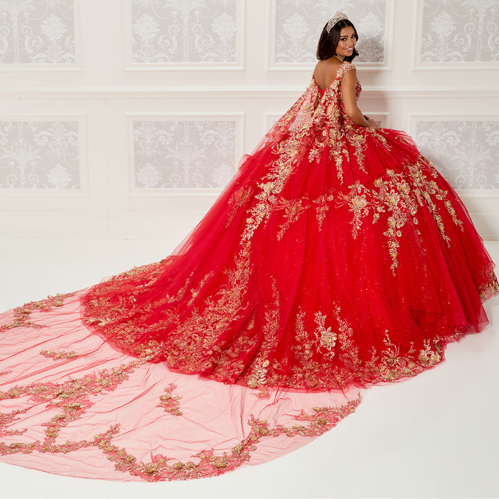 Princesa by Ariana Vara PR30119 Red/Gold