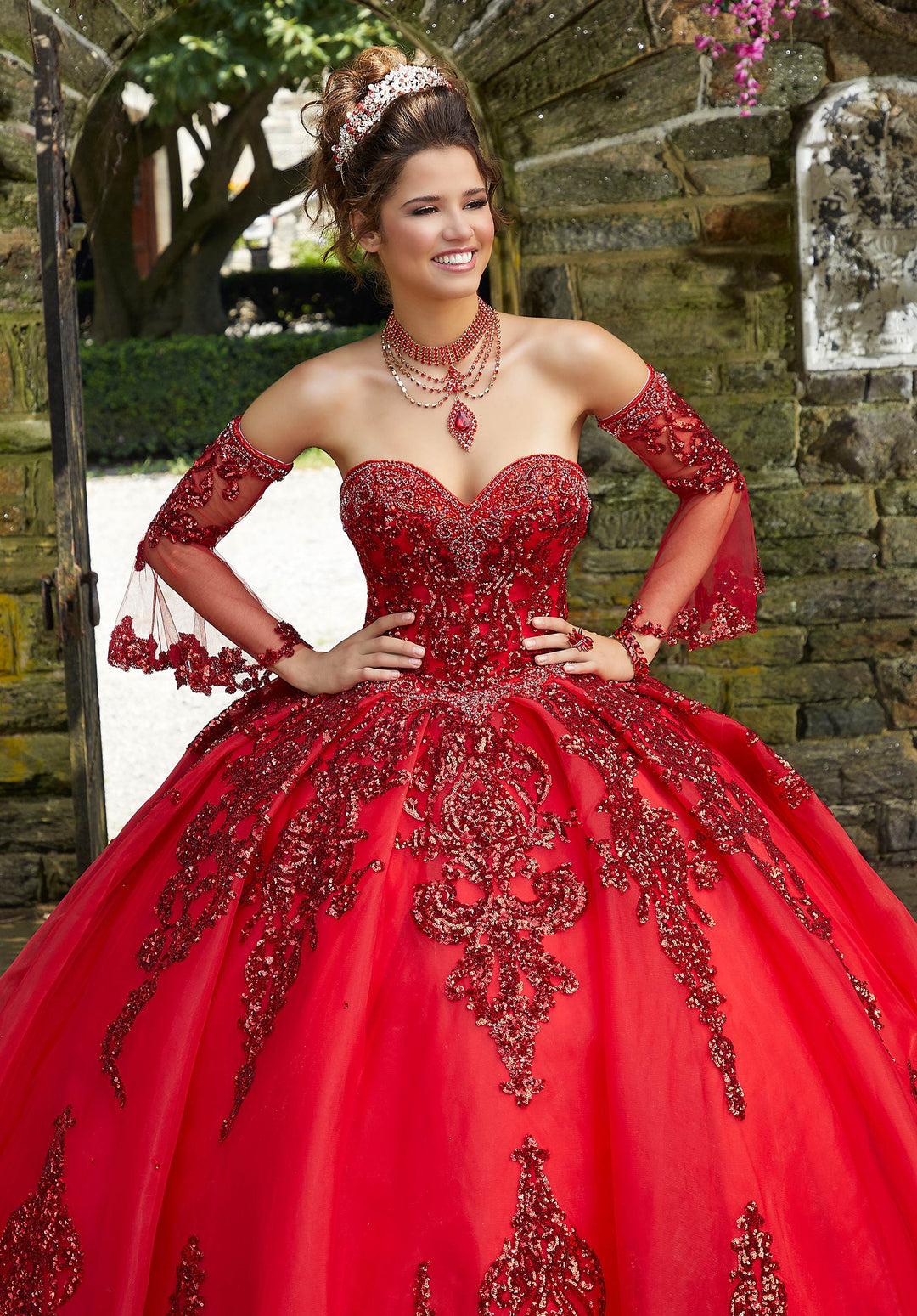 Vizcaya by Morilee #89255 Sequin & Rhinestones on Tulle Ball Gown