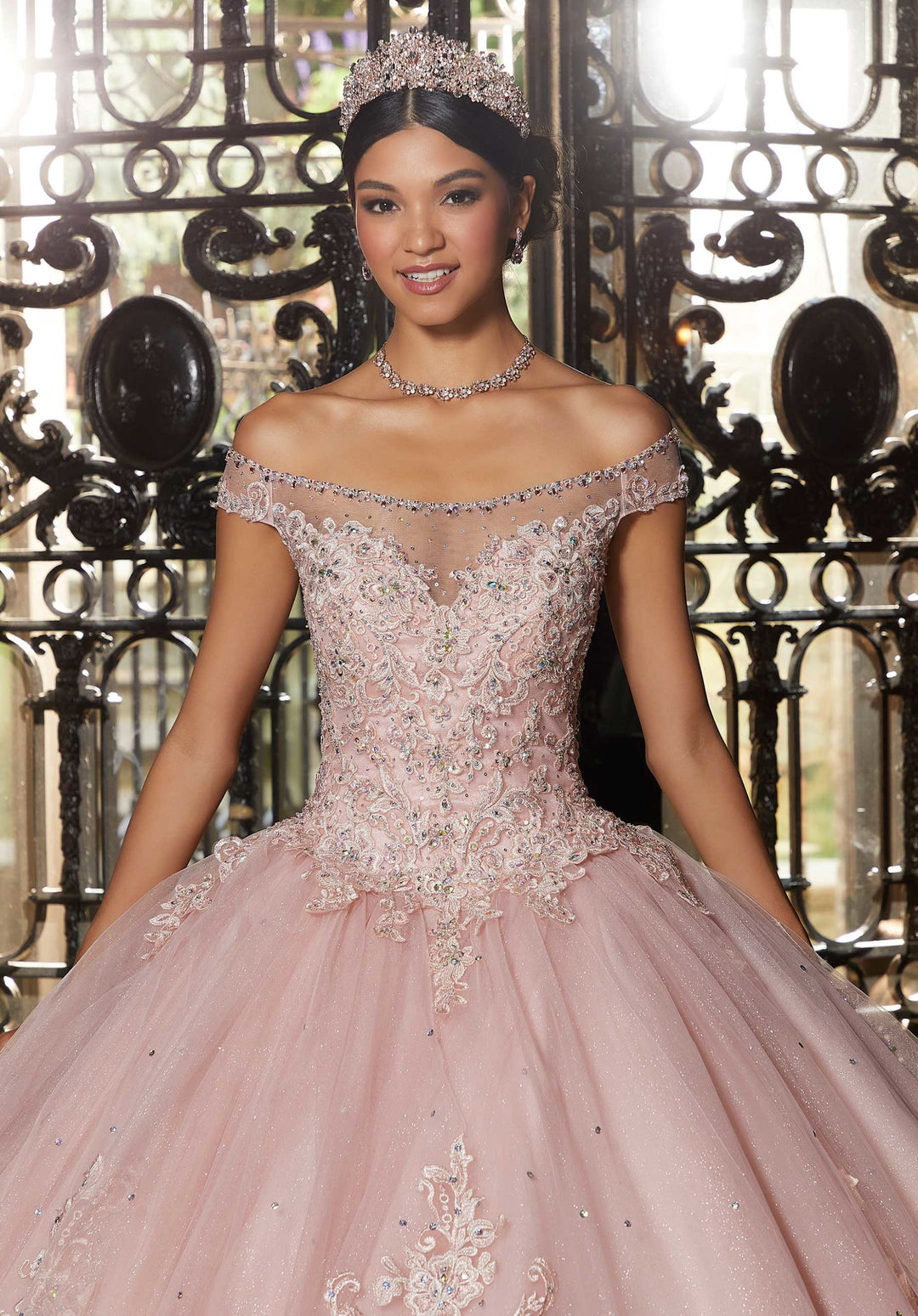 Vizcaya by Morilee #89340 Crystal Embroidery & Jewel Beading on Tulle Ball Gown