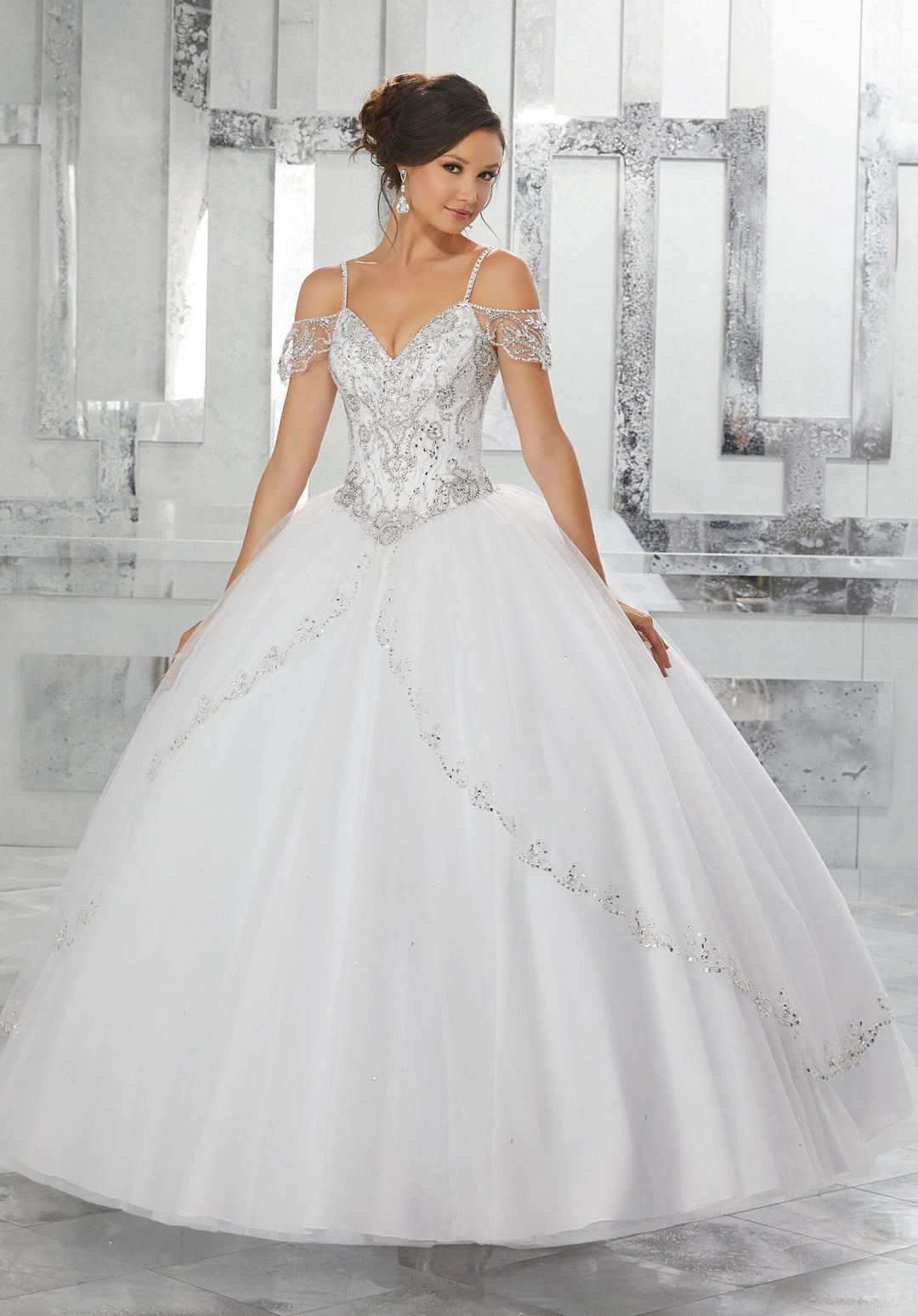 Vizcaya by Morilee #89135 Jewel Beading on Tulle Ball Gown