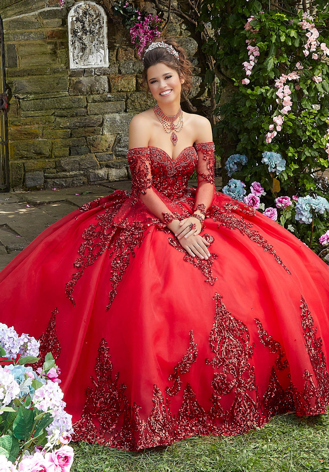 Vizcaya by Morilee #89255 Sequin & Rhinestones on Tulle Ball Gown