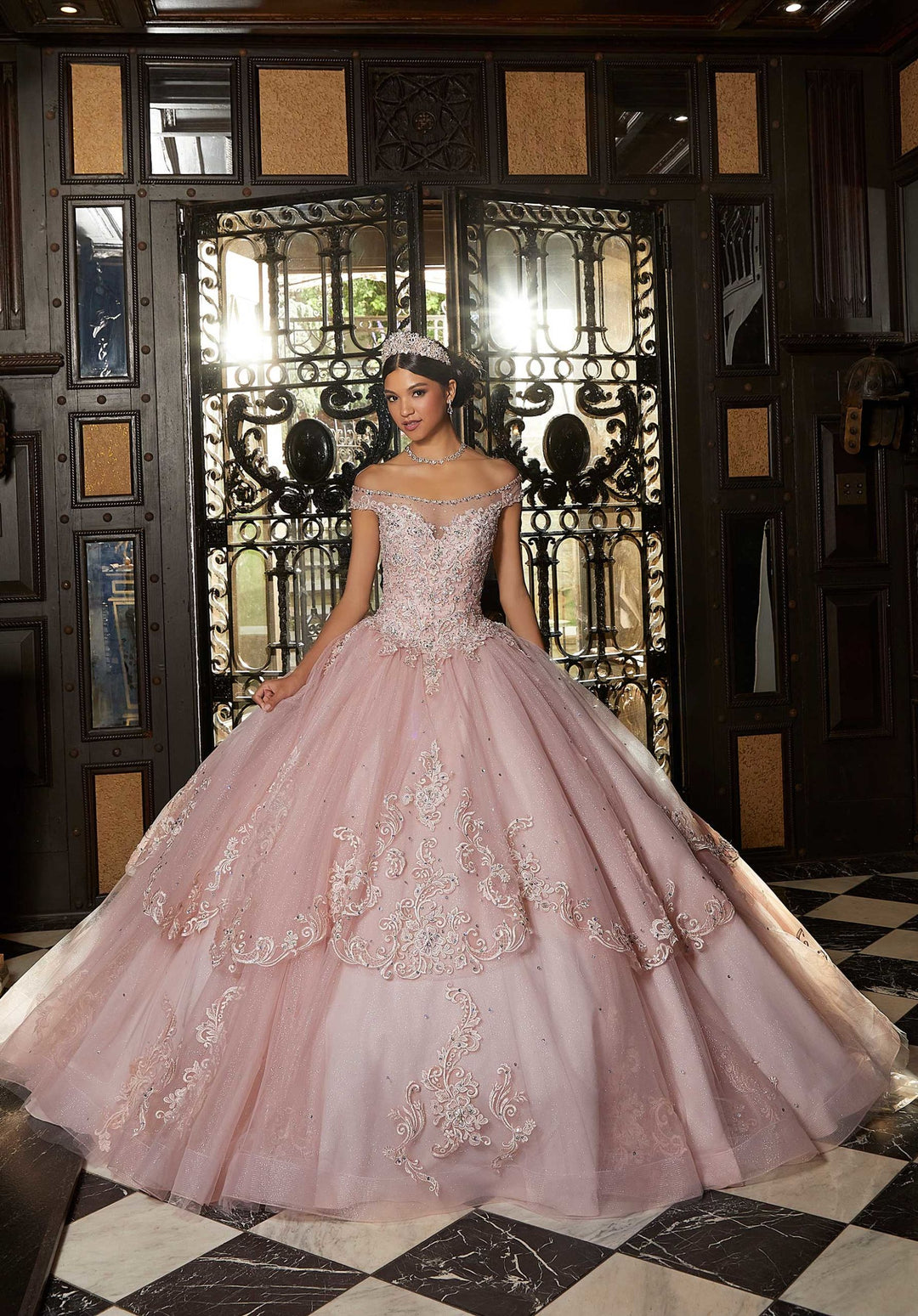 Vizcaya by Morilee #89340 Crystal Embroidery & Jewel Beading on Tulle Ball Gown