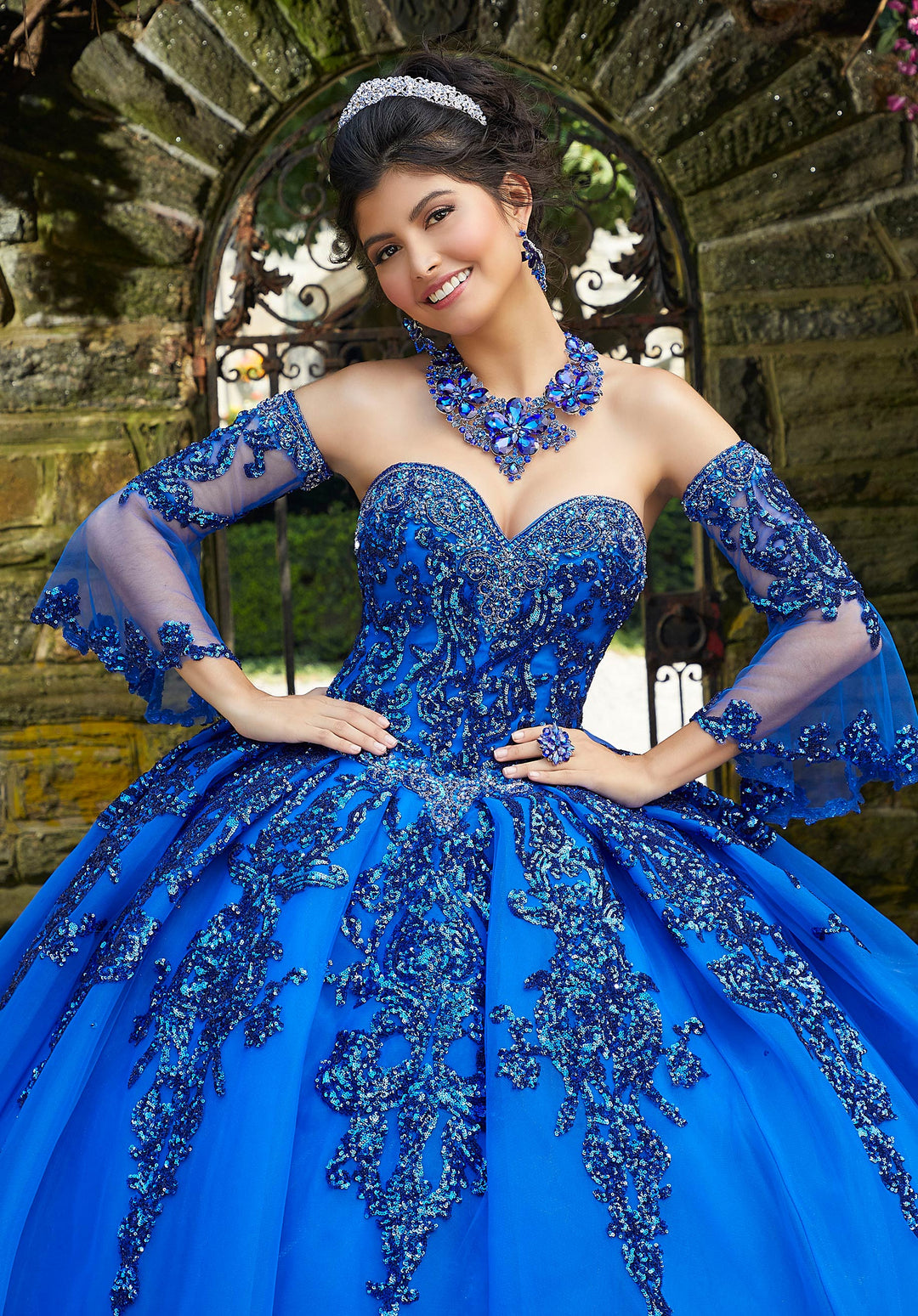 Vizcaya by Morilee #89255 Sequin & Rhinestones on Tulle Ball Gown