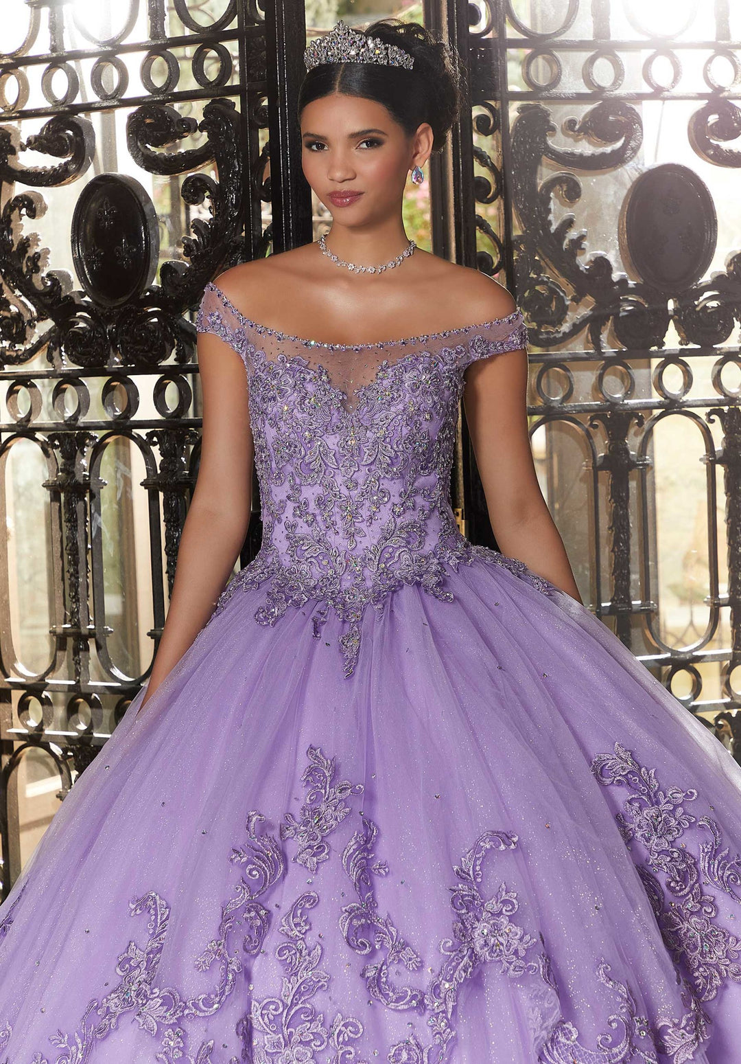 Vizcaya by Morilee #89340 Crystal Embroidery & Jewel Beading on Tulle Ball Gown