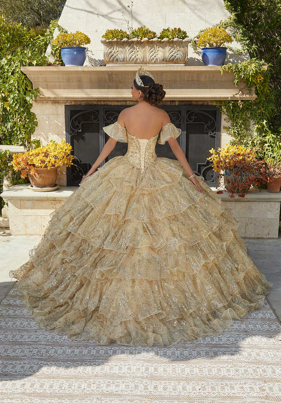 Morilee 34094 Gold Quinceañera Dress