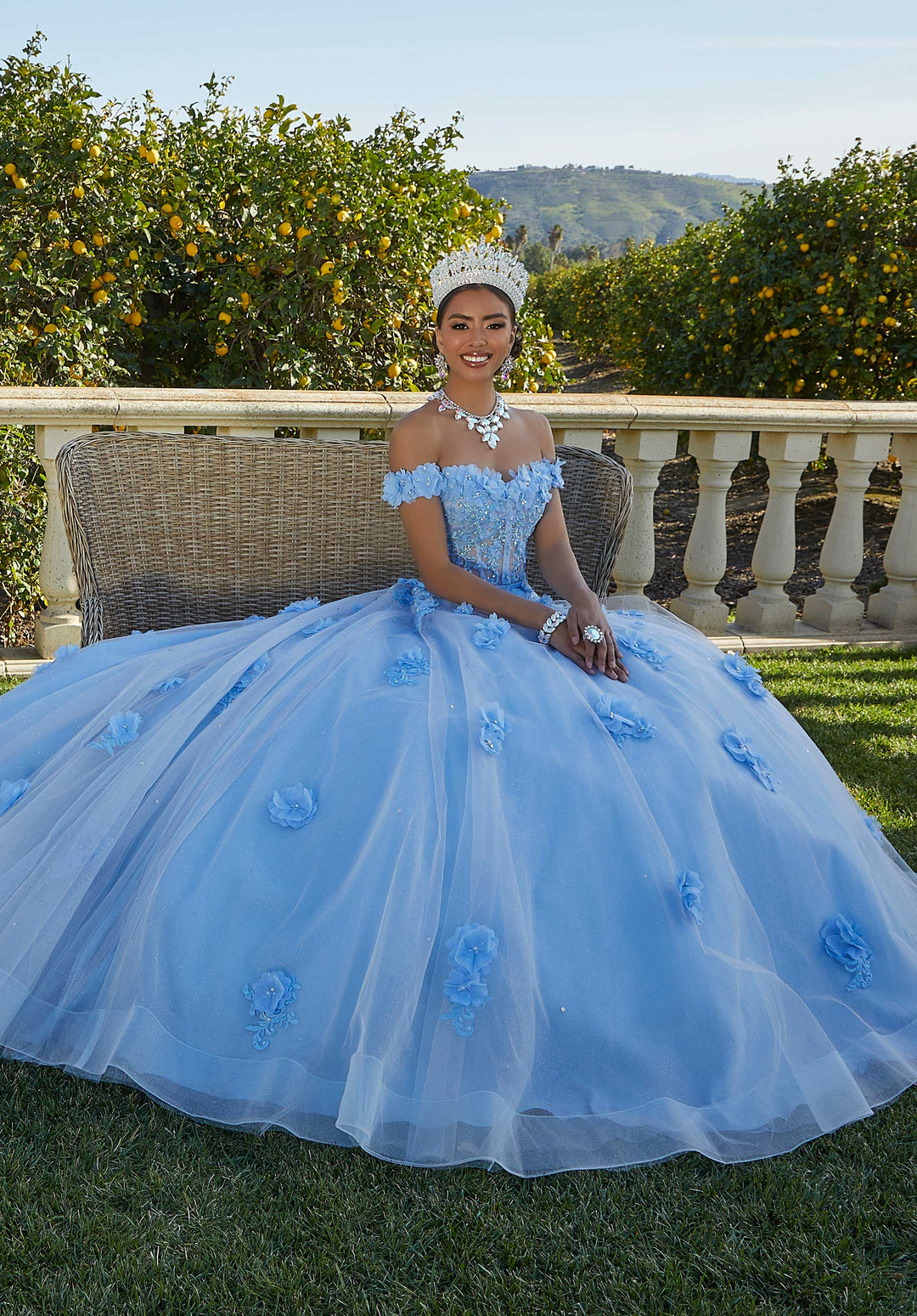 Morilee 60185 Bahama Blue/Blush Quinceañera Dress