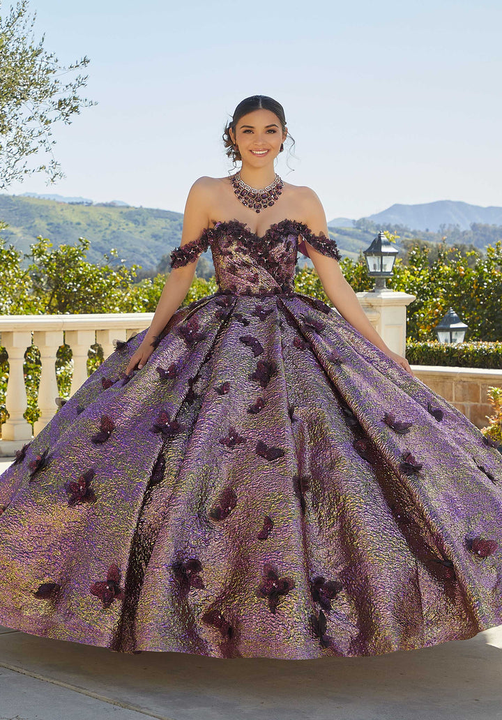 Morilee 89429 Purple/Gold Quinceañera Dress