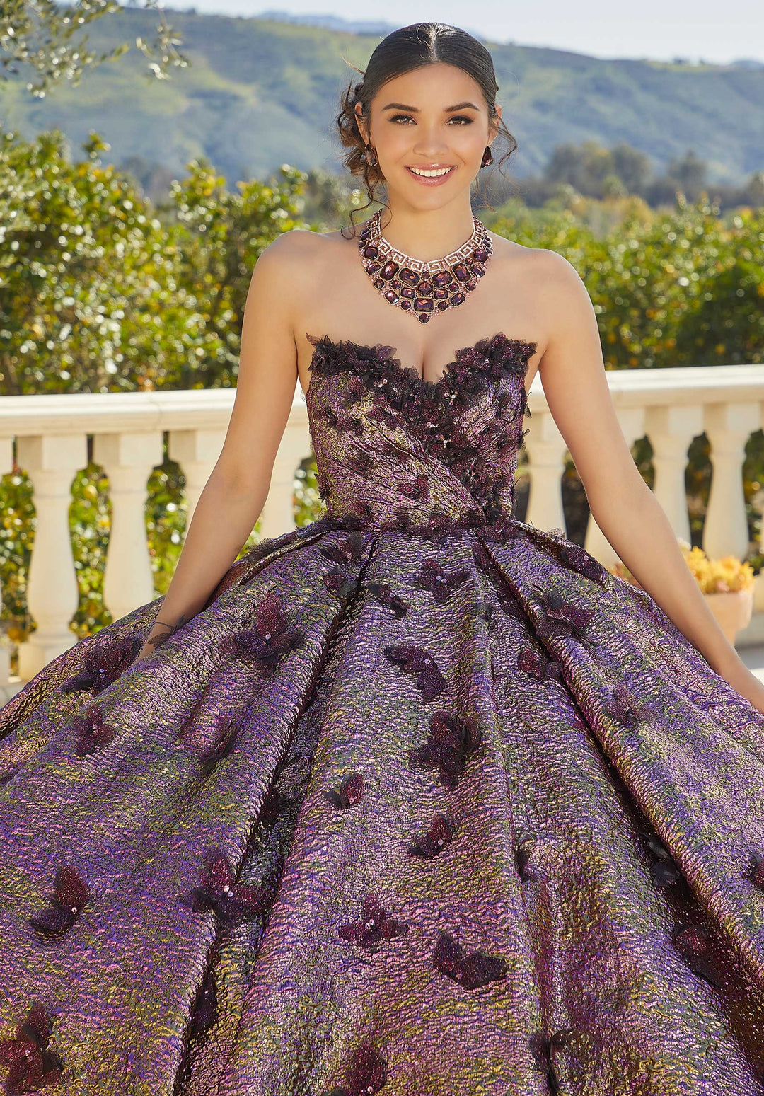 Morilee 89429 Purple/Gold Quinceañera Dress