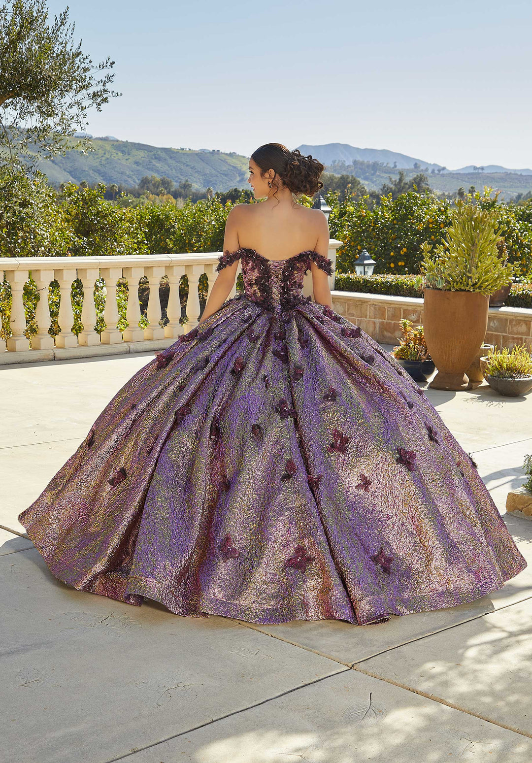 Morilee 89429 Purple/Gold Quinceañera Dress