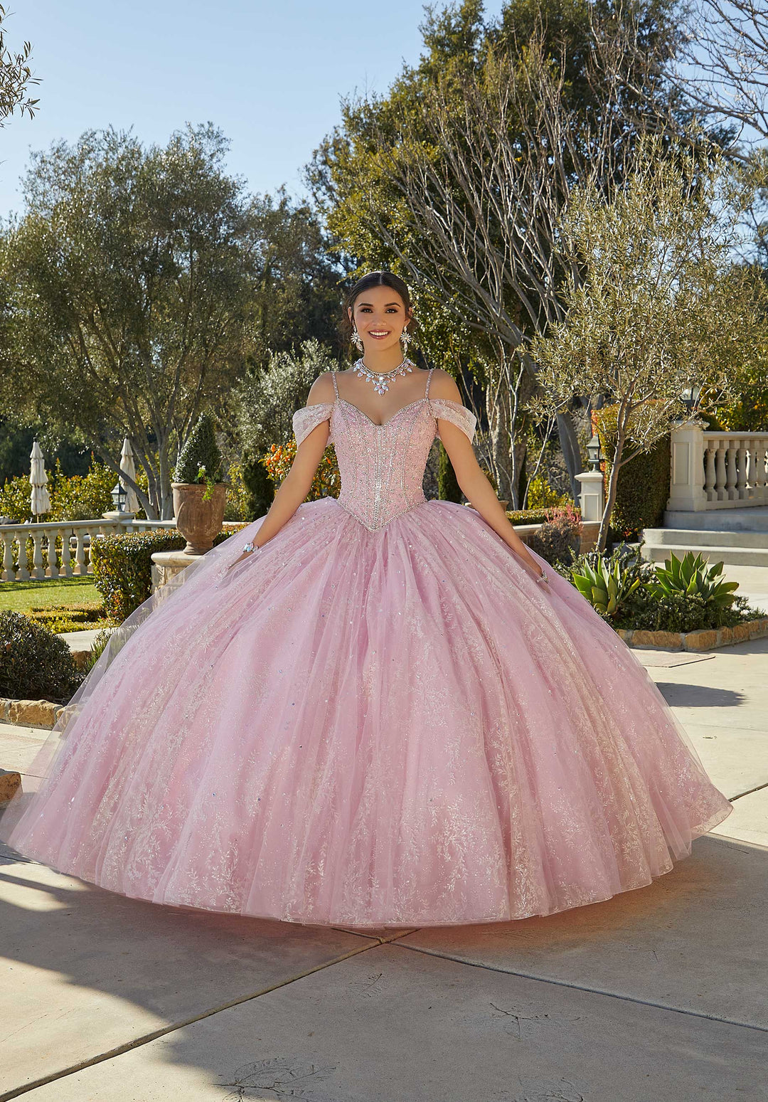 morilee pink dress Vizcaya by Mori Lee 4080029 - Long Satin, Tulle Ballgown Dress