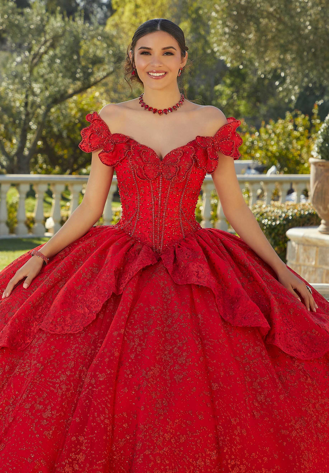 morilee red quince dress Valencia Quinceanera by Morilee 60156