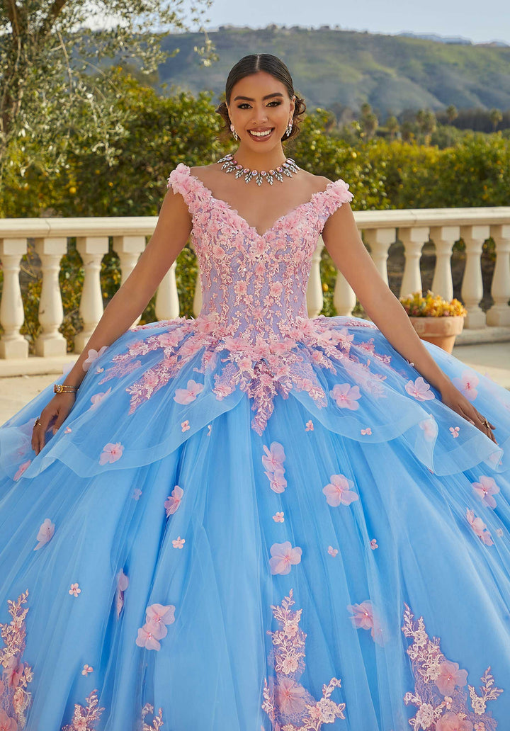 Morilee 89437 French Blue/Pink Quinceañera Dress