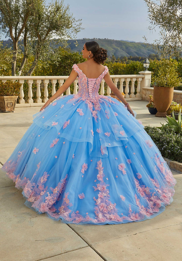 Morilee 89437 French Blue/Pink Quinceañera Dress