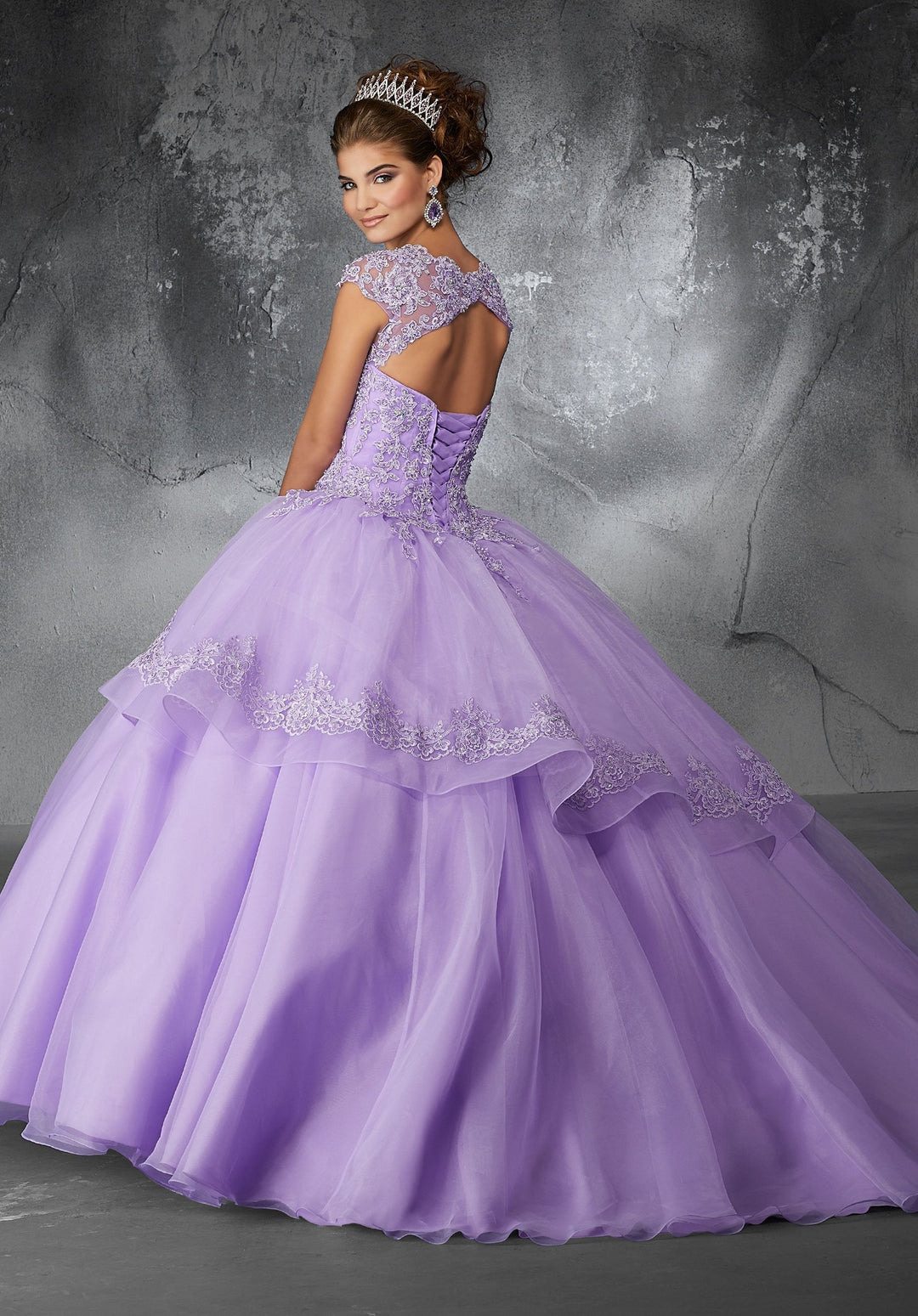Vickie on a Lace Trimmed Skirt Flounce - MoriLee #60055