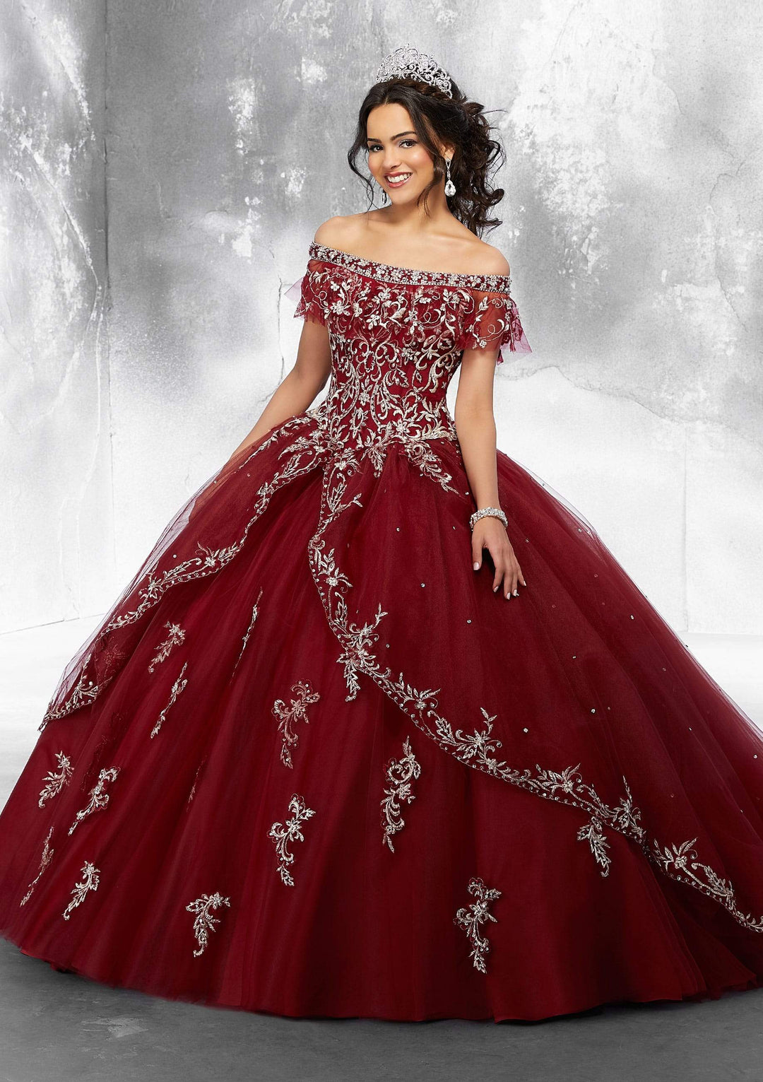 Dorothy  on a Flounced Sangaria Quinceañera Dress MORILEE #89181