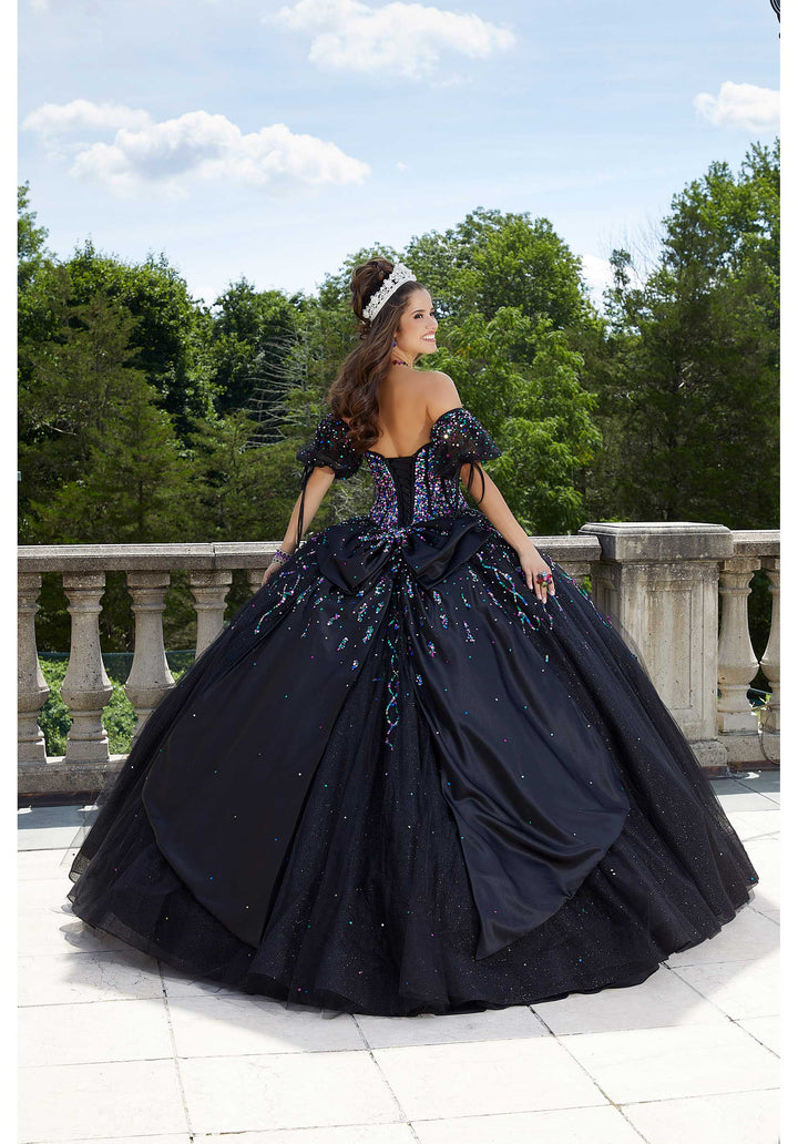 MORILEE #89413 Confetti Beaded Glitter Tulle Quinceañera Dress
